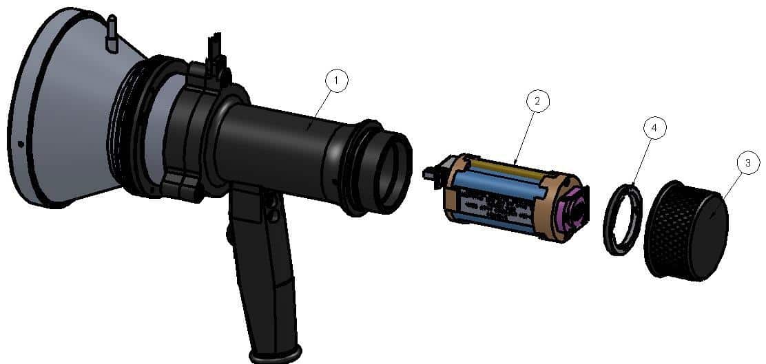 FS 1100 Infrarotlicht-Testlampe für Flammenmelder 40/40-I