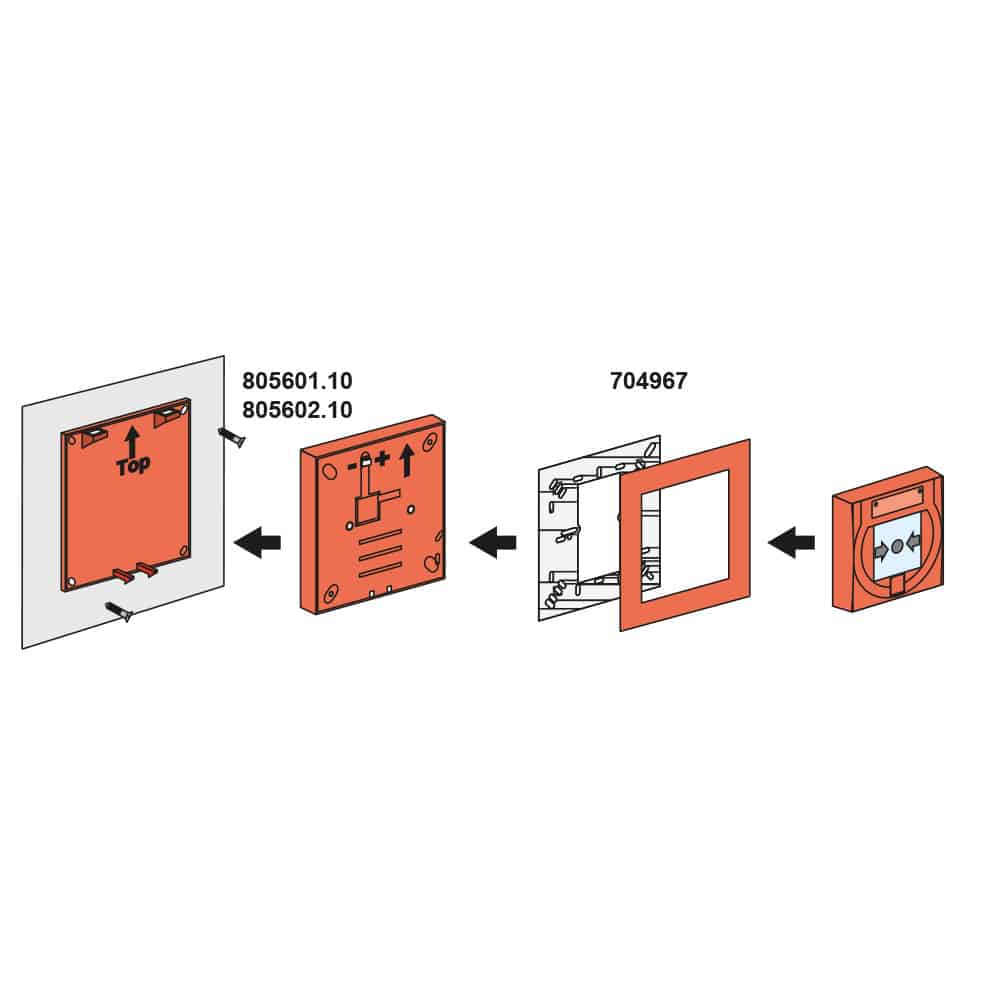 IQ8Wireless Universelles Funk-Interface, ohne Abdeckplatte, rot – Bild 2