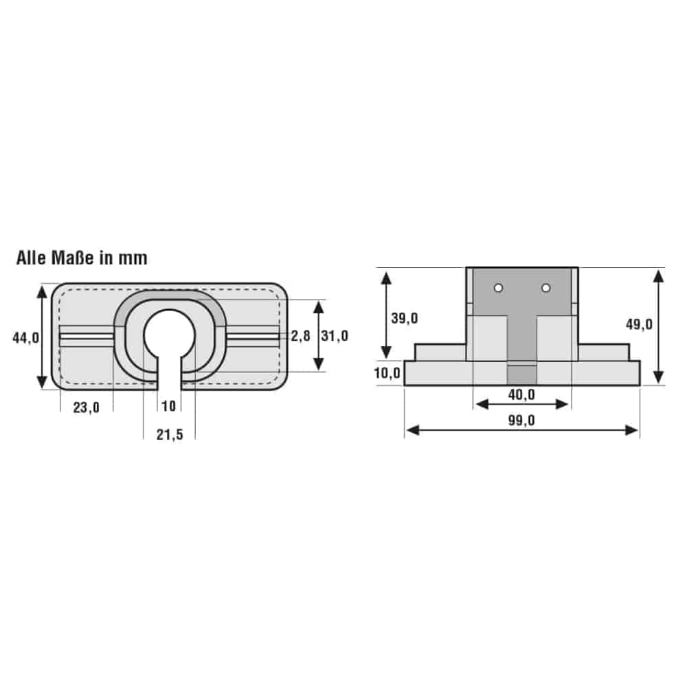 Montageadapter 10x für Zwischendecken Abmessungen | 805577